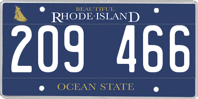 RI license plate 209466