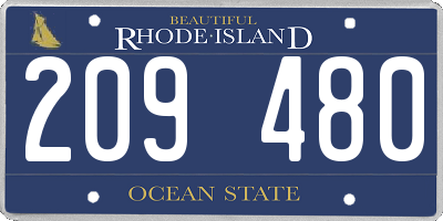 RI license plate 209480