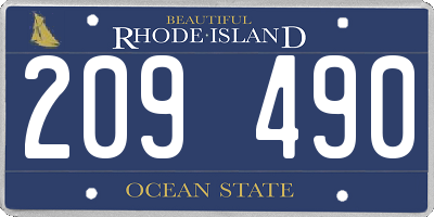 RI license plate 209490