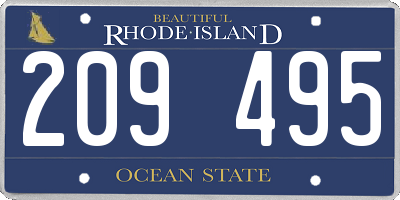 RI license plate 209495
