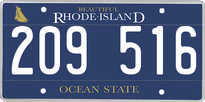 RI license plate 209516