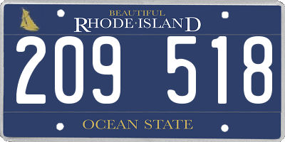 RI license plate 209518