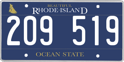 RI license plate 209519