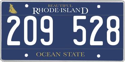 RI license plate 209528