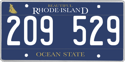 RI license plate 209529