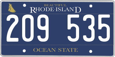 RI license plate 209535