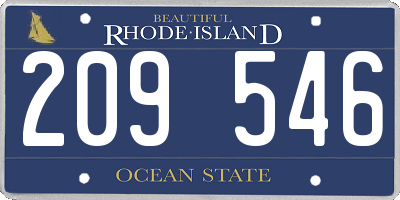 RI license plate 209546