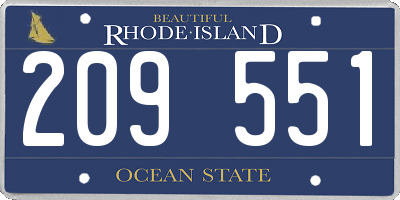 RI license plate 209551
