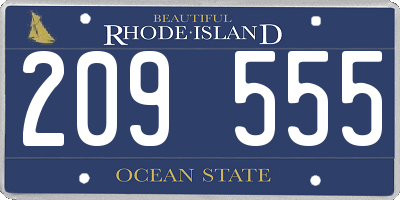 RI license plate 209555