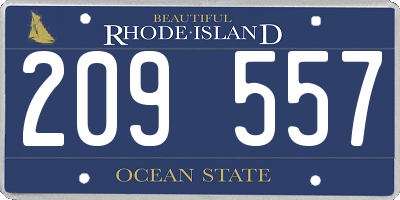 RI license plate 209557