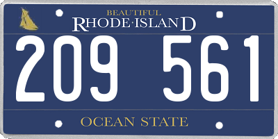 RI license plate 209561