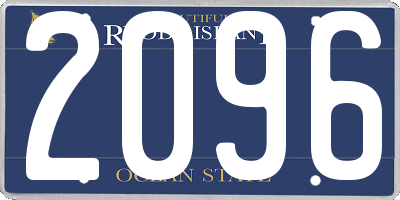 RI license plate 2096