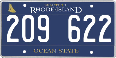 RI license plate 209622