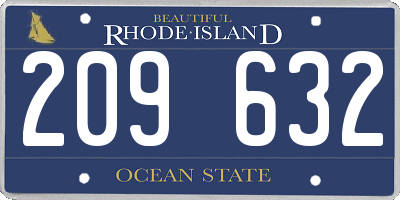 RI license plate 209632