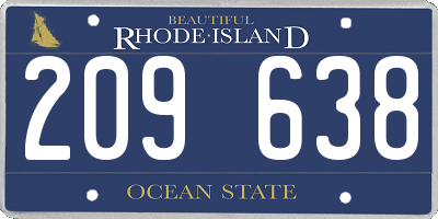RI license plate 209638