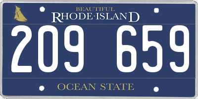 RI license plate 209659