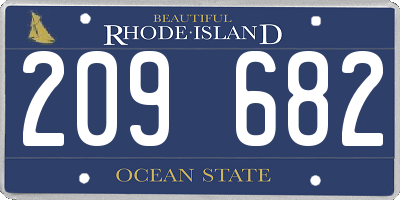 RI license plate 209682