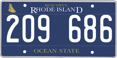 RI license plate 209686