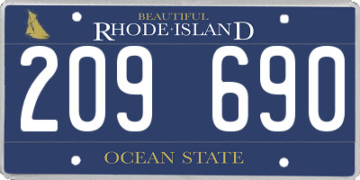 RI license plate 209690
