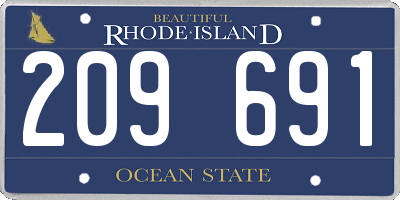 RI license plate 209691