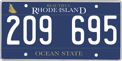 RI license plate 209695