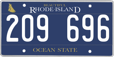 RI license plate 209696