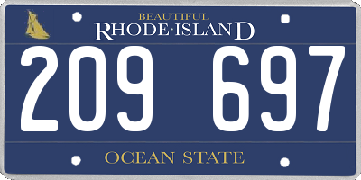 RI license plate 209697