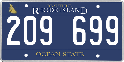 RI license plate 209699
