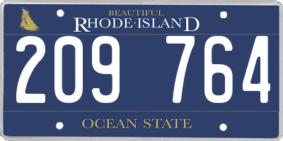 RI license plate 209764
