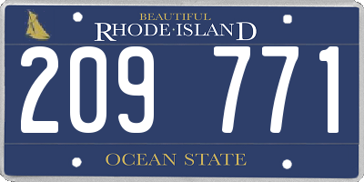 RI license plate 209771