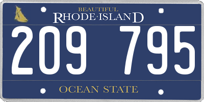 RI license plate 209795