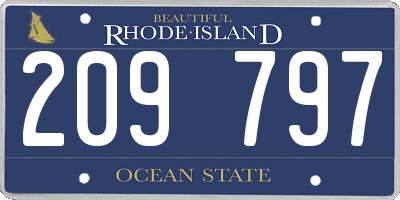 RI license plate 209797