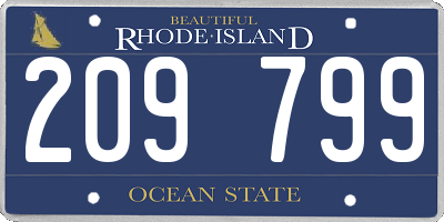 RI license plate 209799