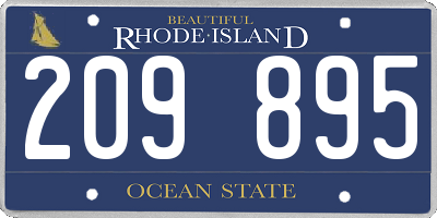 RI license plate 209895