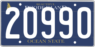RI license plate 20990