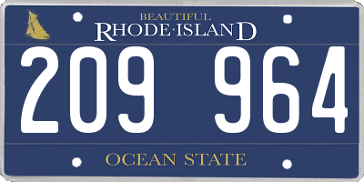 RI license plate 209964