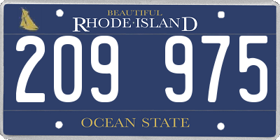 RI license plate 209975