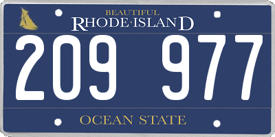 RI license plate 209977