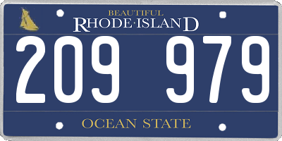 RI license plate 209979