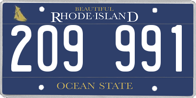 RI license plate 209991