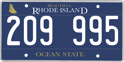 RI license plate 209995