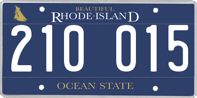 RI license plate 210015