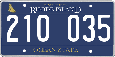 RI license plate 210035