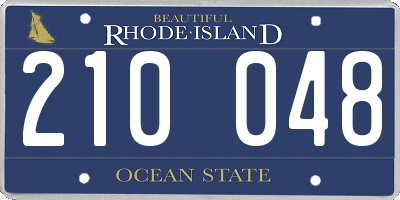 RI license plate 210048