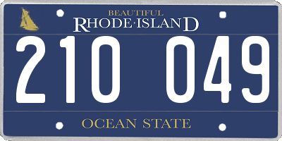 RI license plate 210049