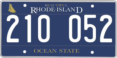 RI license plate 210052