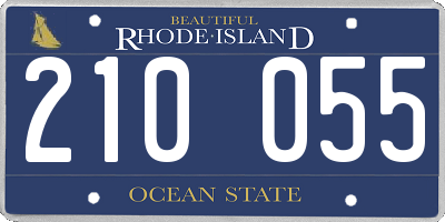 RI license plate 210055