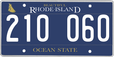 RI license plate 210060
