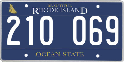 RI license plate 210069