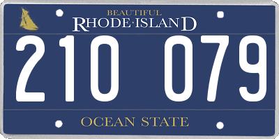 RI license plate 210079